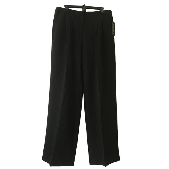 NWT Flirtations Size 15 Young Contemporary Black Slacks Front Slip Pockets - Picture 1 of 6